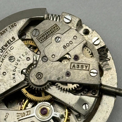 24.7mm Vintage Nivada Aquamatic 800 A3SY Automatic Bumper Watch Movement PARTS