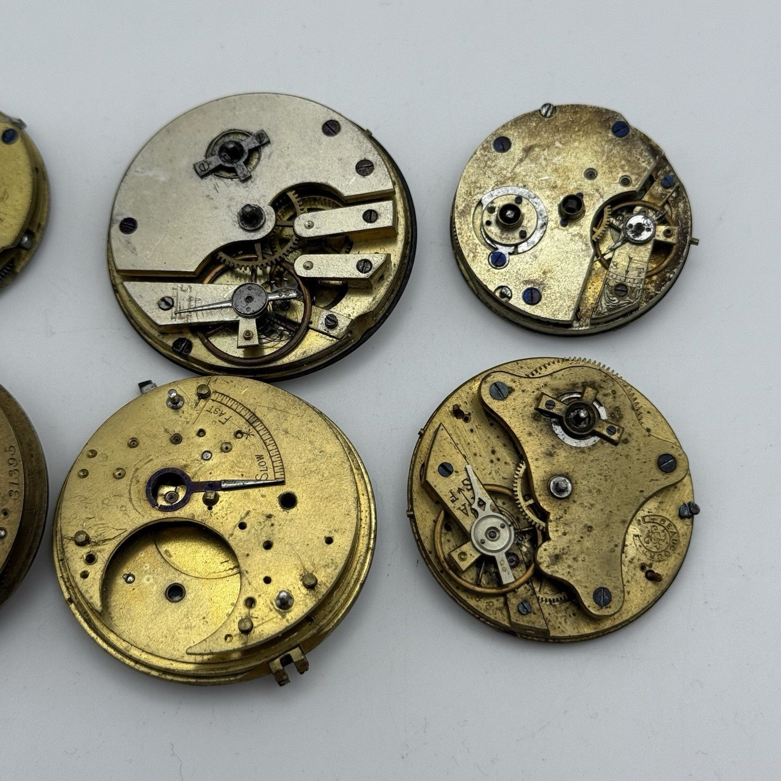 Bundle Mixed Antique / Vintage Pocket Watch Movements Joblot PARTS REPAIR SPARES