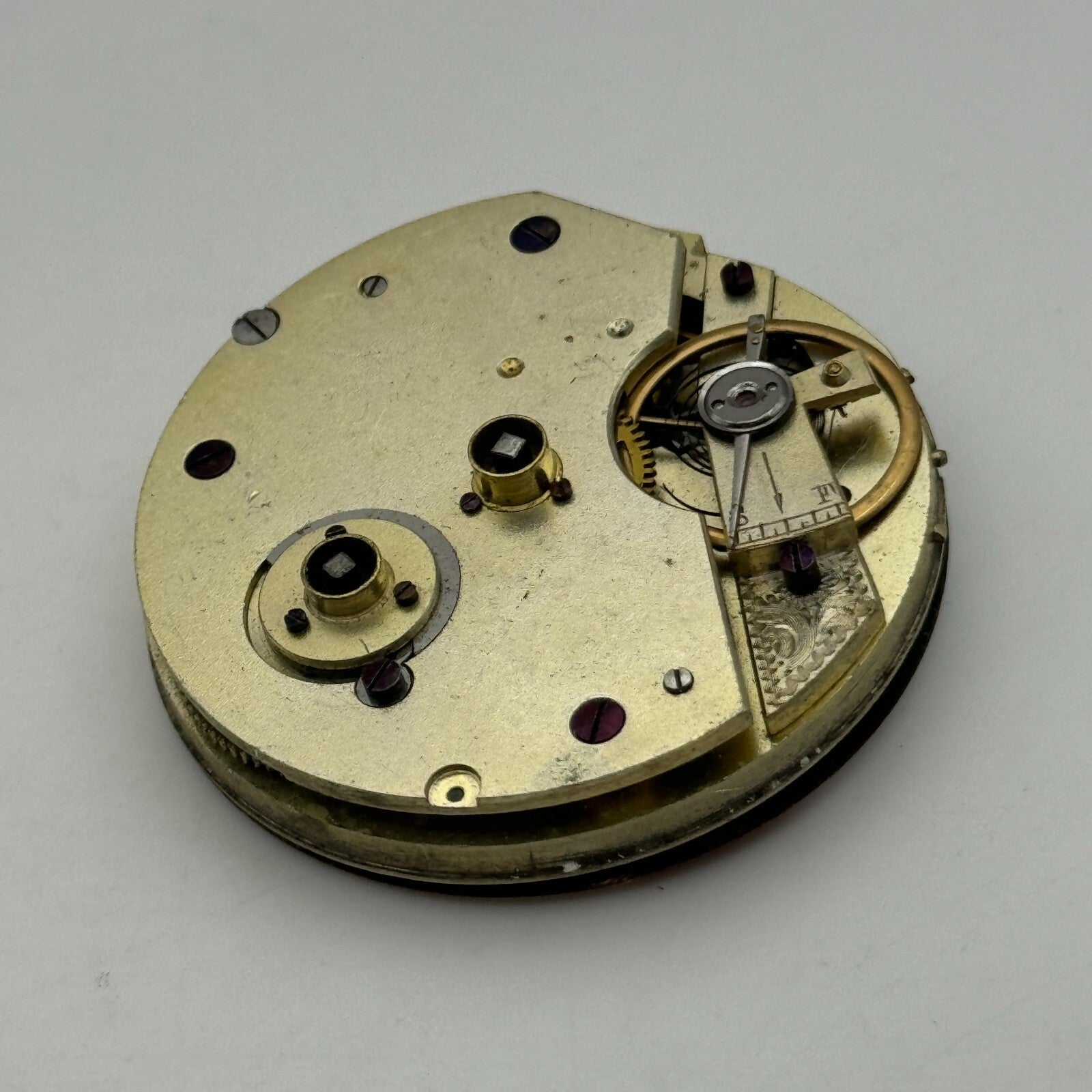 42.7mm Antique Kendal & Dent Key Wound Pocket Watch Movement PARTS REPAIR SPARES