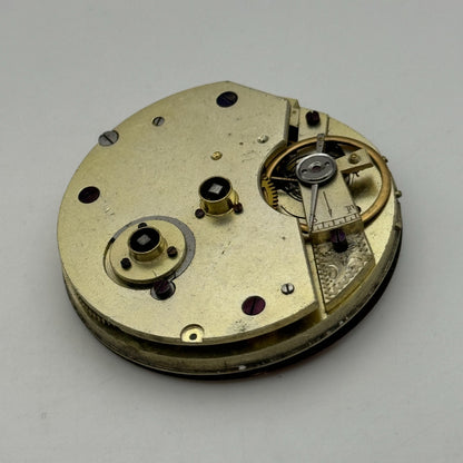 42.7mm Antique Kendal & Dent Key Wound Pocket Watch Movement PARTS REPAIR SPARES