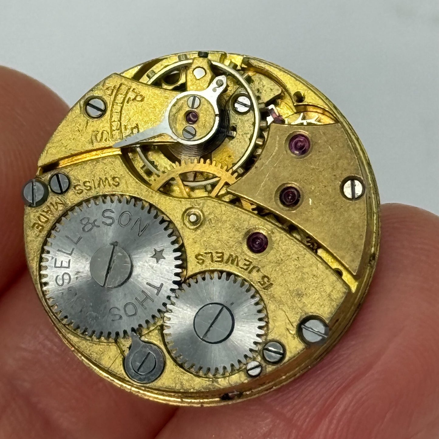 23.2mm Vintage Thomas Russell & Son Sub Second Manual Wind Watch Movement PARTS