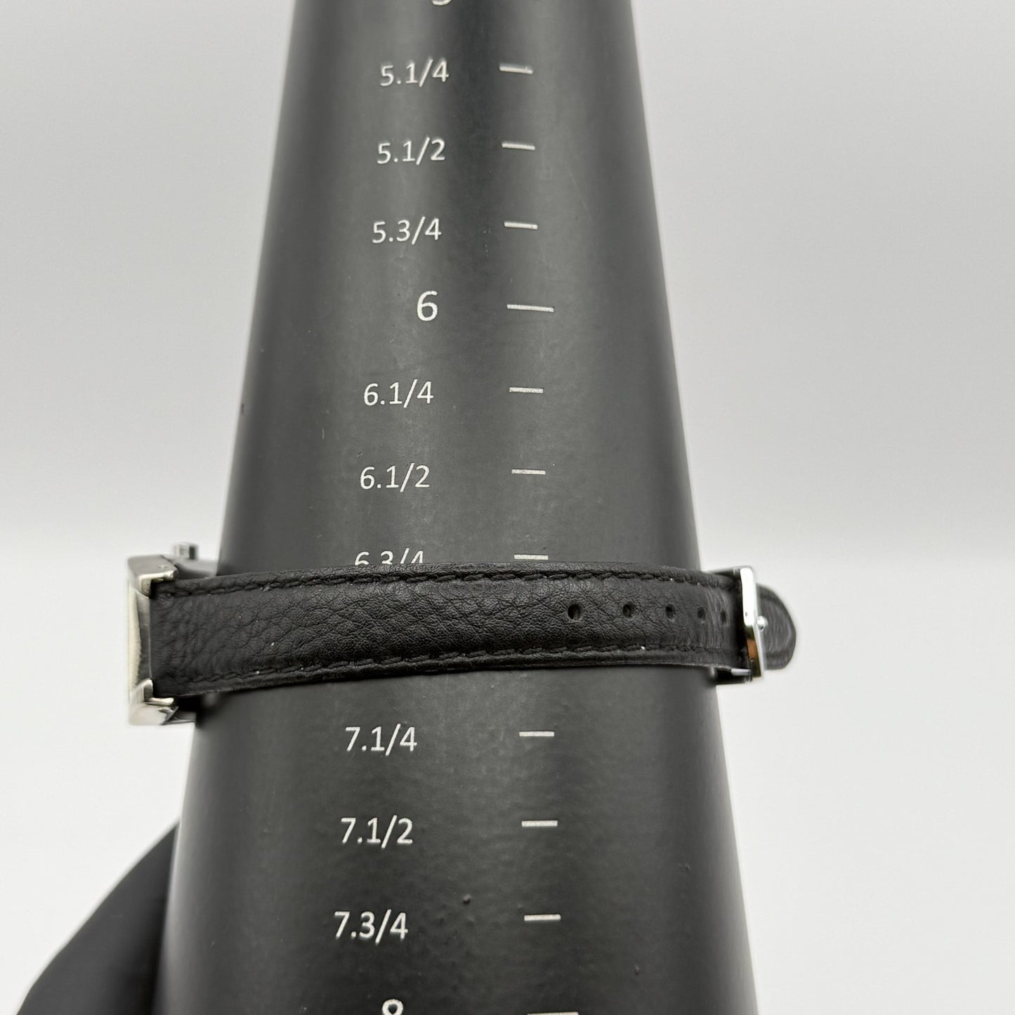 Anne Klein Ladies Quartz Watch White Dial Black Leather Strap Japan Working 18mm