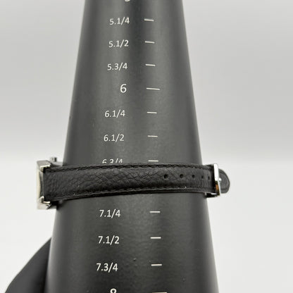 Anne Klein Ladies Quartz Watch White Dial Black Leather Strap Japan Working 18mm