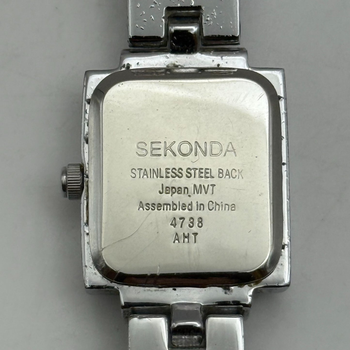 19mm Working Ladies Sekonda 4738 Jewelled Silver Tone Japan Quartz Watch 6 Inch