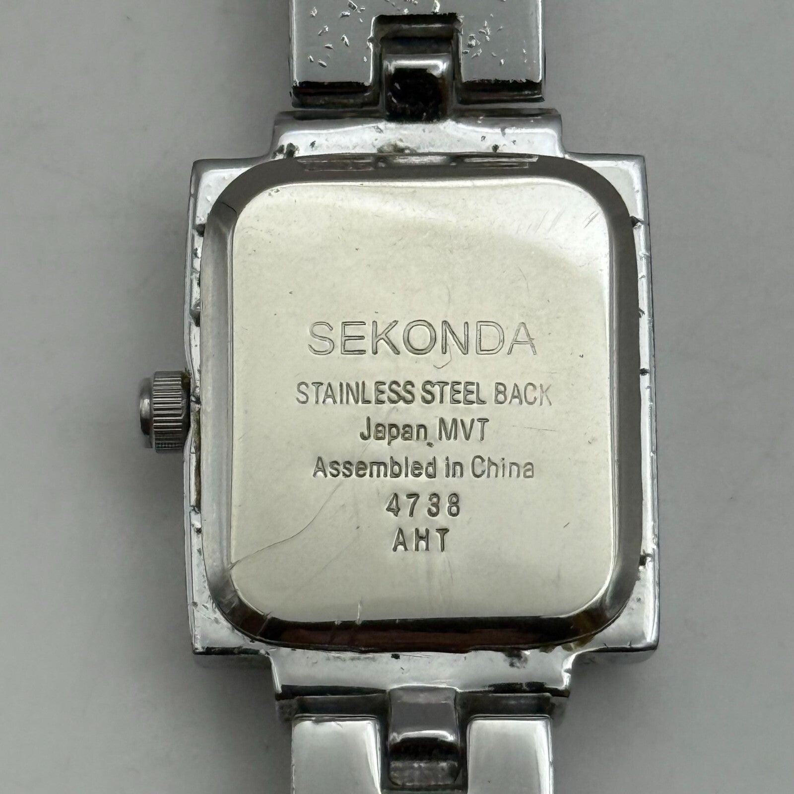 19mm Working Ladies Sekonda 4738 Jewelled Silver Tone Japan Quartz Watch 6 Inch