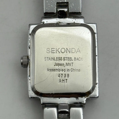 19mm Working Ladies Sekonda 4738 Jewelled Silver Tone Japan Quartz Watch 6 Inch