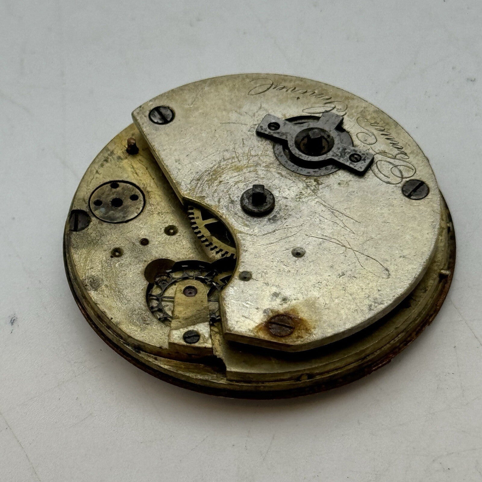 39.5mm Manual Wind Bauer Geneve No Balance Pocket Watch Movement FOR PARTS