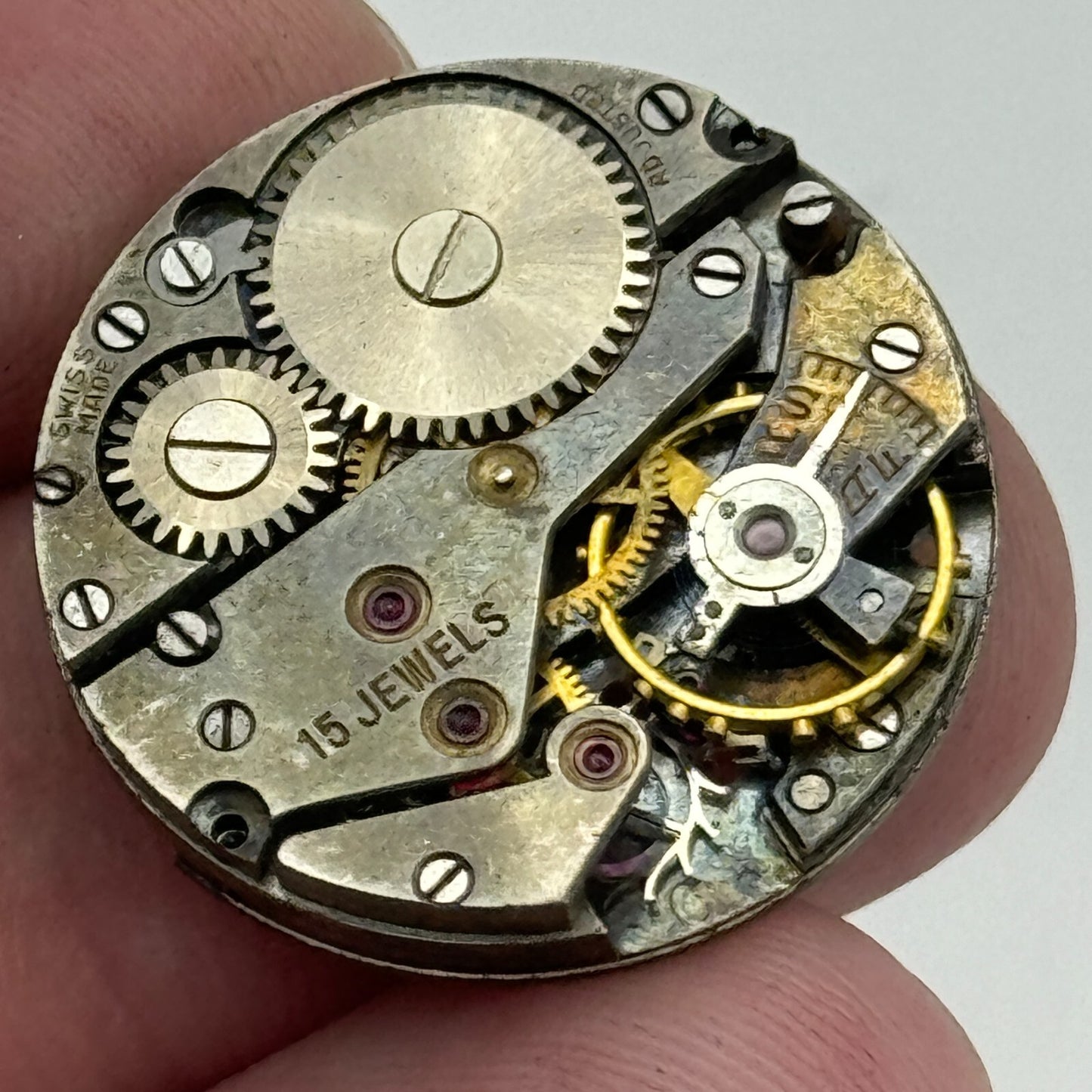 23.6mm AS 984 A Schild 15 Jewels Manual Wind Watch Movement Swiss Vintage PARTS