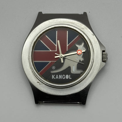 Vintage Kangol Men’s Quartz Watch Kangaroo Silver Tone 100 Metre Working 40mm
