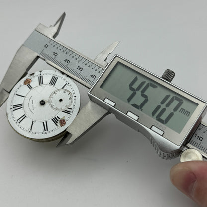 45.1mm Antique Henry E Peck Patent 2622 Safety Pinion Pocket Watch Movement