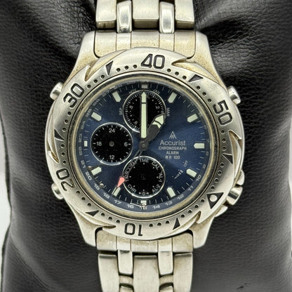 Accurist Men's Chronograph Alarm Quartz Watch WR 100 40mm PARTS REPAIR