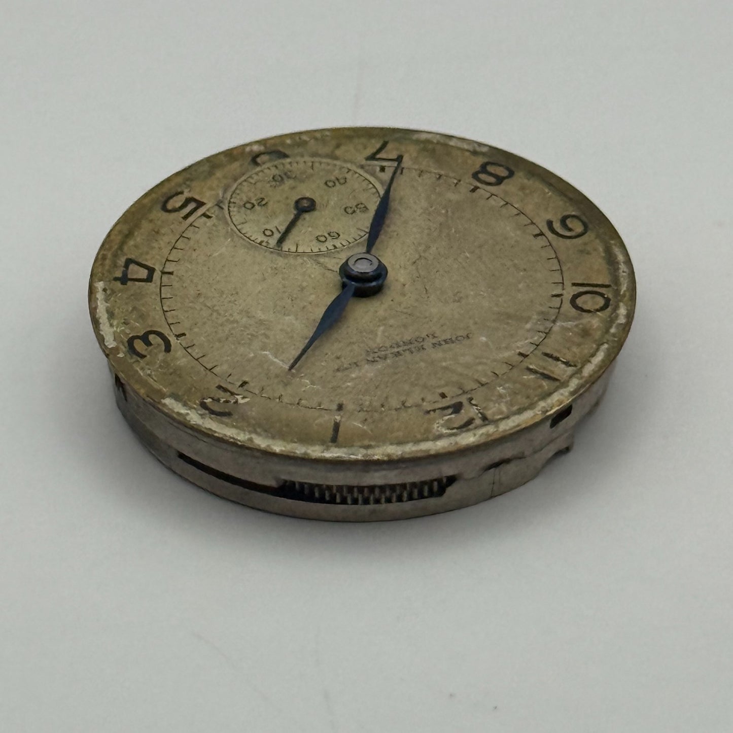 John Elkan Ltd London Watch Movement Manual Wind Vintage 15 Jewels Parts 24.4mm