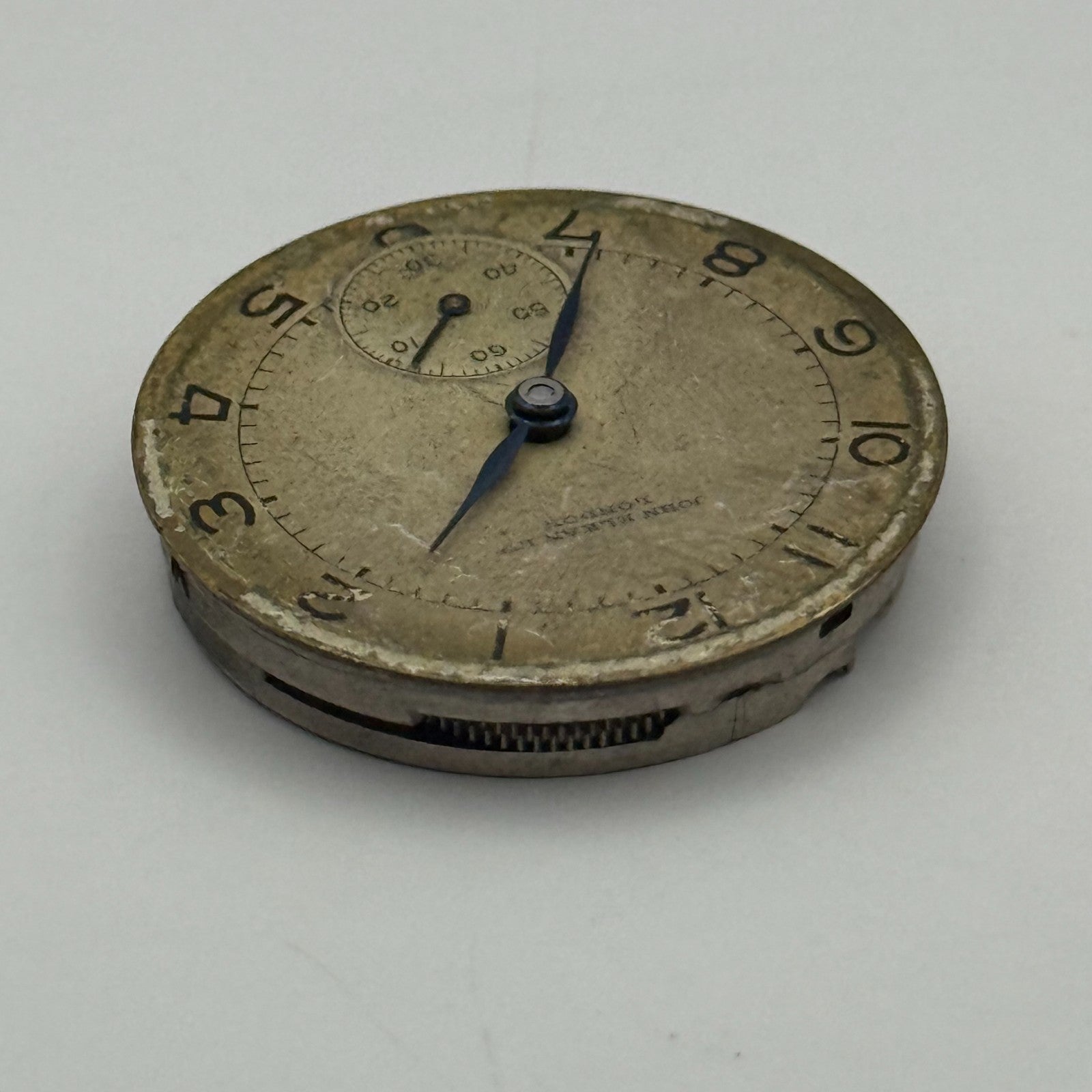 John Elkan Ltd London Watch Movement Manual Wind Vintage 15 Jewels Parts 24.4mm