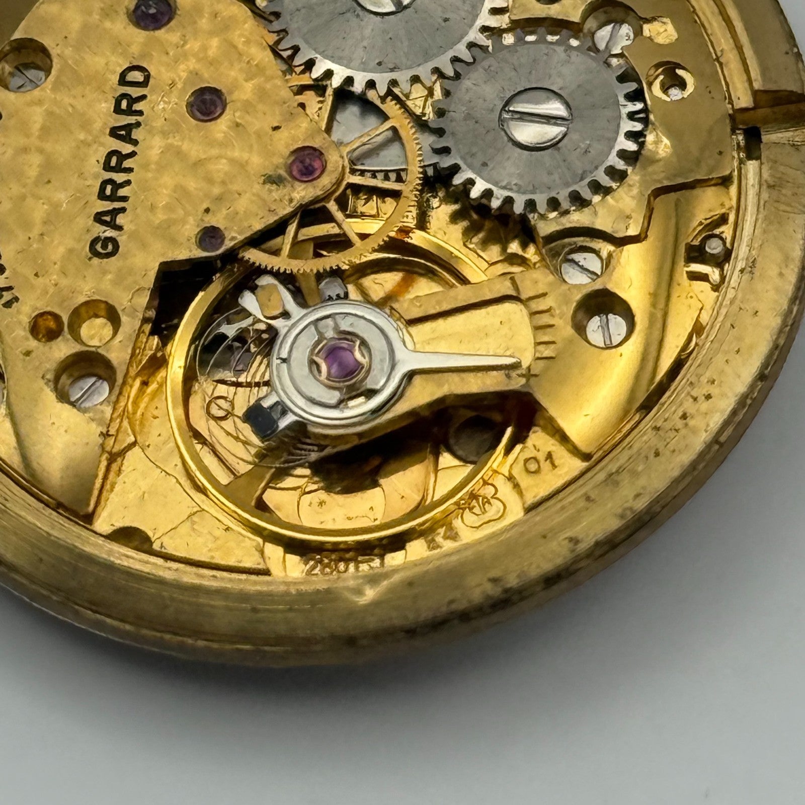 ETA 2801-1 Watch Movement Garrard Manual Wind Vintage Swiss Parts Repair 30.4mm