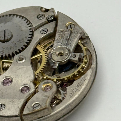 Depose 858 Patent 51482 Trench Watch Movement Manual Wind Vintage Parts 24.8mm