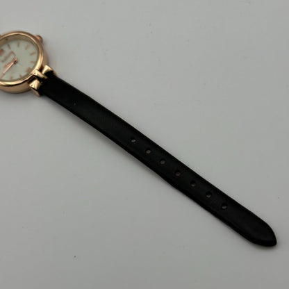 GoGoey Ladies Quartz Watch Mother of Pearl Dial Black Strap Working 24mm