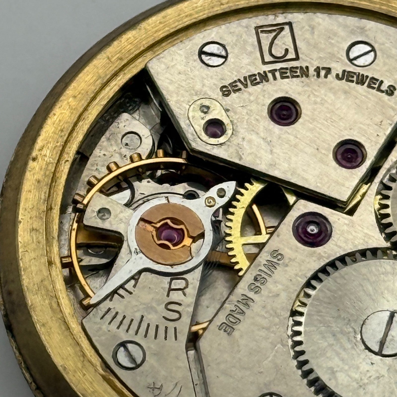 Felsa 398 Watch Movement Trebex Running Manual Wind Vintage Parts Repair 32.6mm