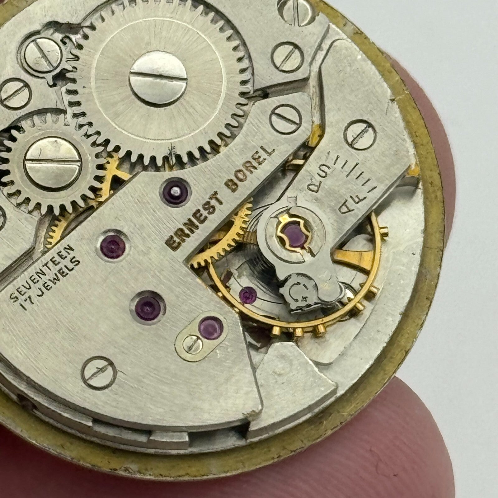 26mm Ernest Borel Incastar Manual Wind 17 Jewels Watch Movement Swiss Made PARTS