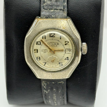 26mm Vintage Utina Etoile Interesting Date Dial Manual Wind Watch PARTS / REPAIR