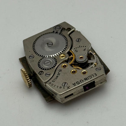 1939 Vintage 15/0s Elgin 536 Model 1 American Watch Movement PARTS REPAIR