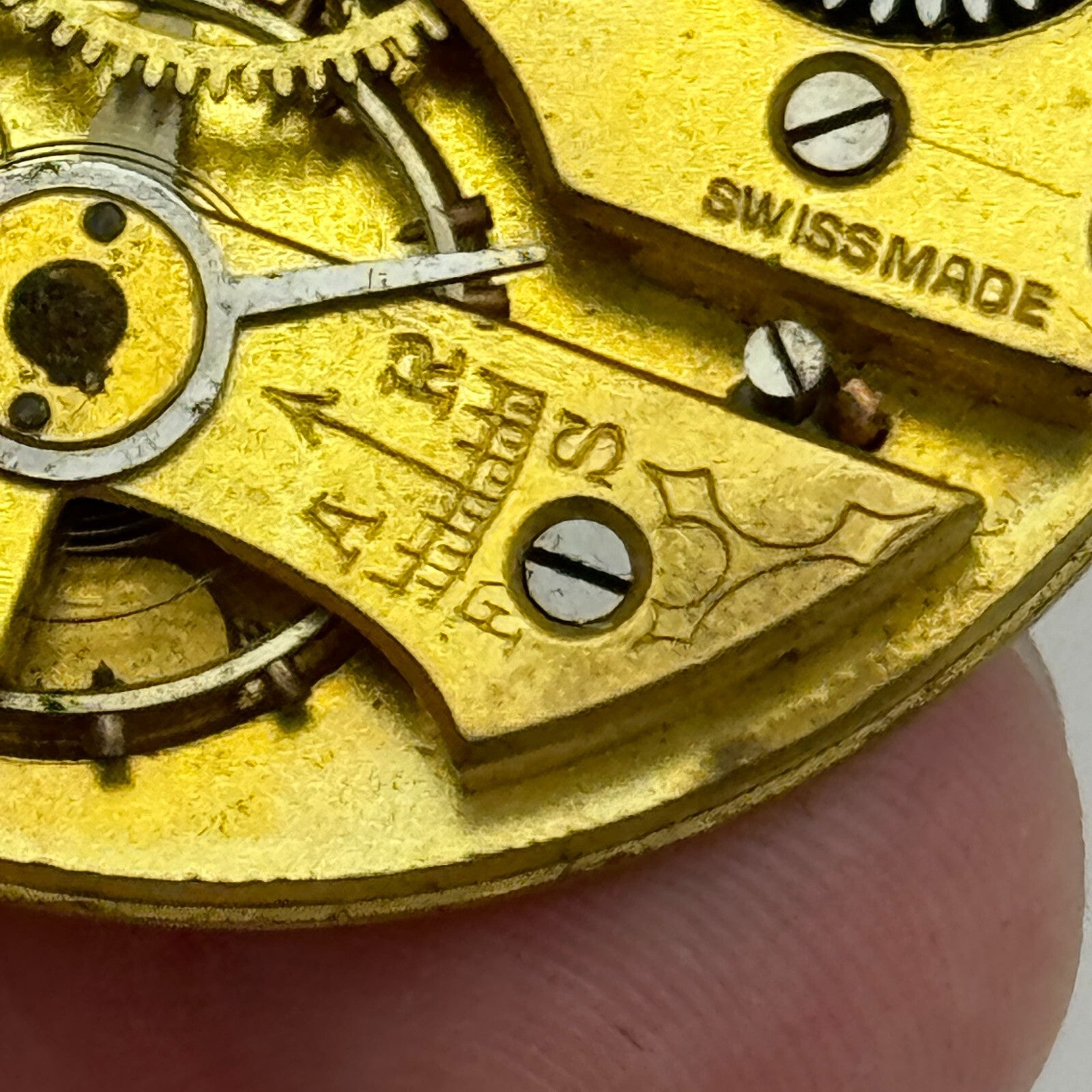 42.7mm Unidentified Swiss Sub Seconds Open Face Pocket Watch Movement PARTS