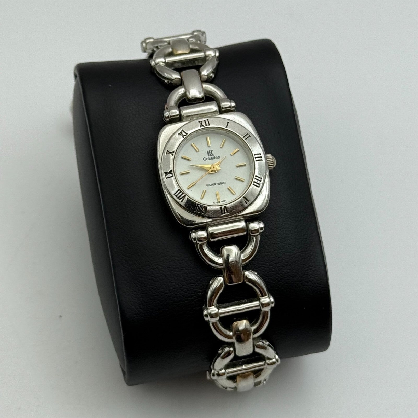 22mm Working Ladies Colleiten Silver Tone Panel Bracelet Quartz Watch 7.2 Inches