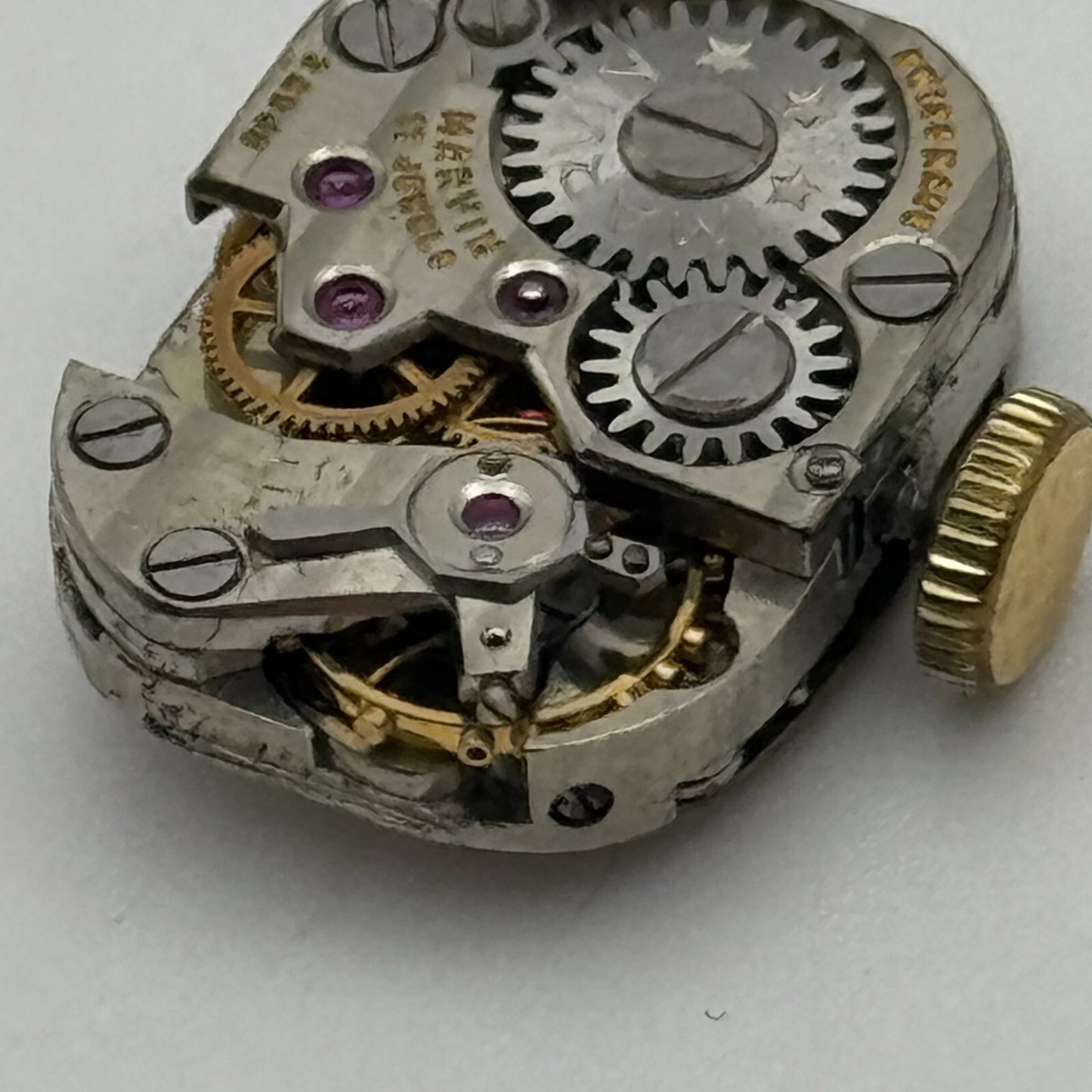 12.1mm Running Marvin Cal 160 Manual Wind 17 Jewels Swiss Watch Movement PARTS