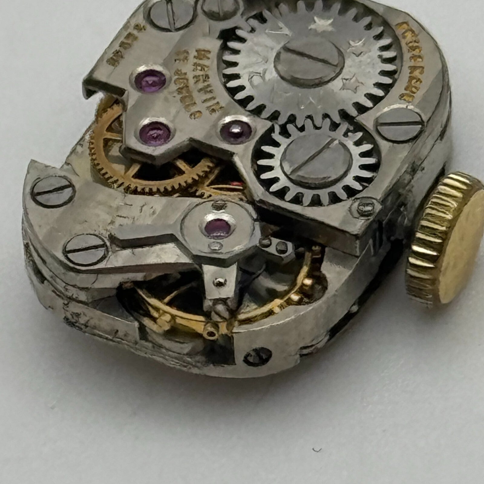 12.1mm Running Marvin Cal 160 Manual Wind 17 Jewels Swiss Watch Movement PARTS