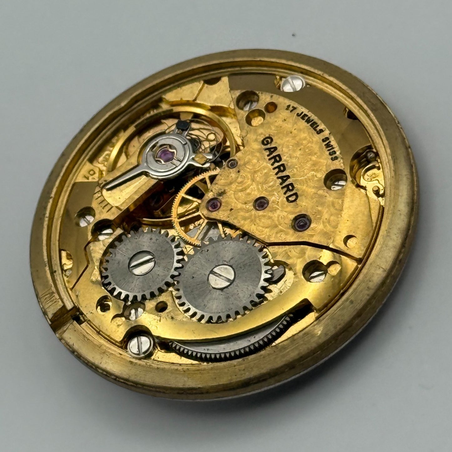 ETA 2801-1 Watch Movement Garrard Manual Wind Vintage Swiss Parts Repair 30.4mm