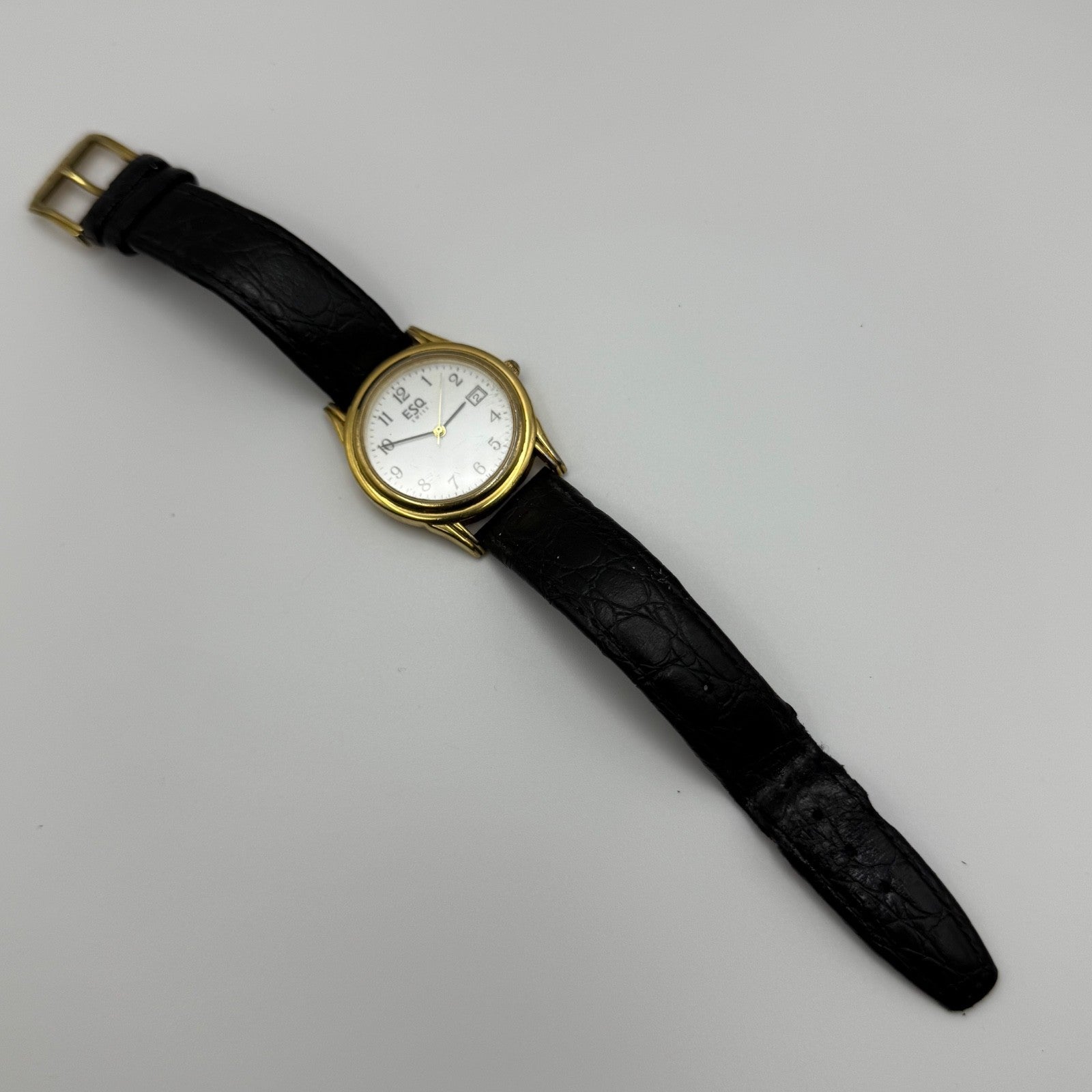 Working Esquire ESQ 300328 Date Swiss 33mm Quartz Watch New Battery Adjustable