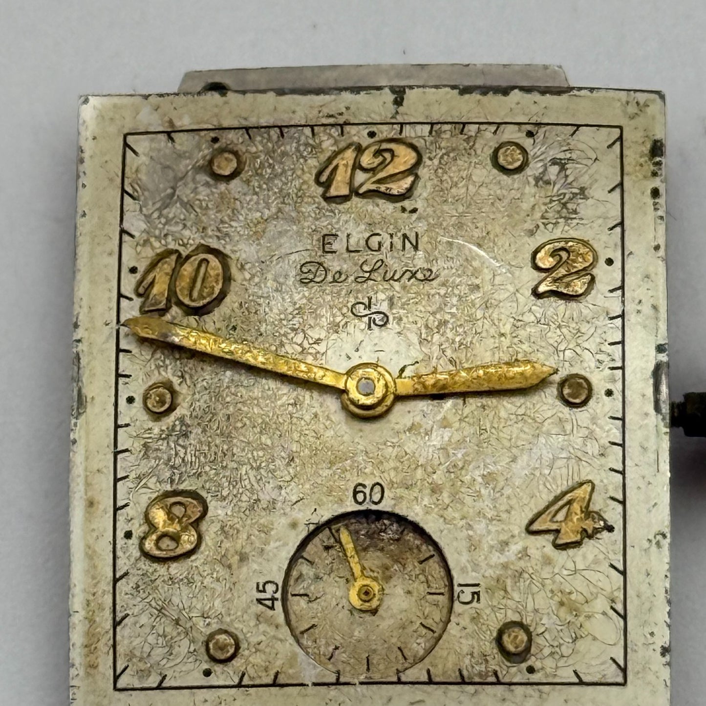 1950 Vintage 15/0s Elgin De Luxe 624 Model 2 American Watch Movement for PARTS