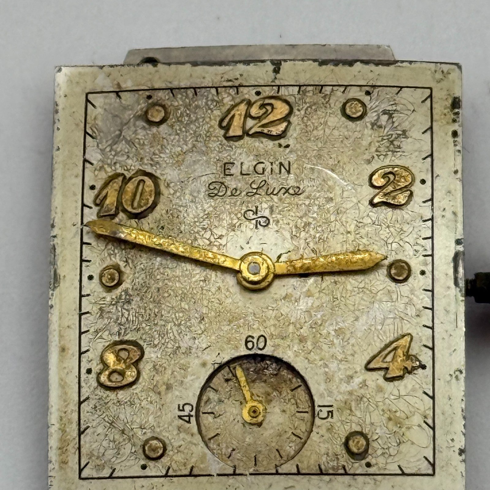1950 Vintage 15/0s Elgin De Luxe 624 Model 2 American Watch Movement for PARTS