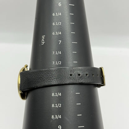 31mm Working Sekonda Quartz Gold Plated Leather Strap Quartz Watch New Battery