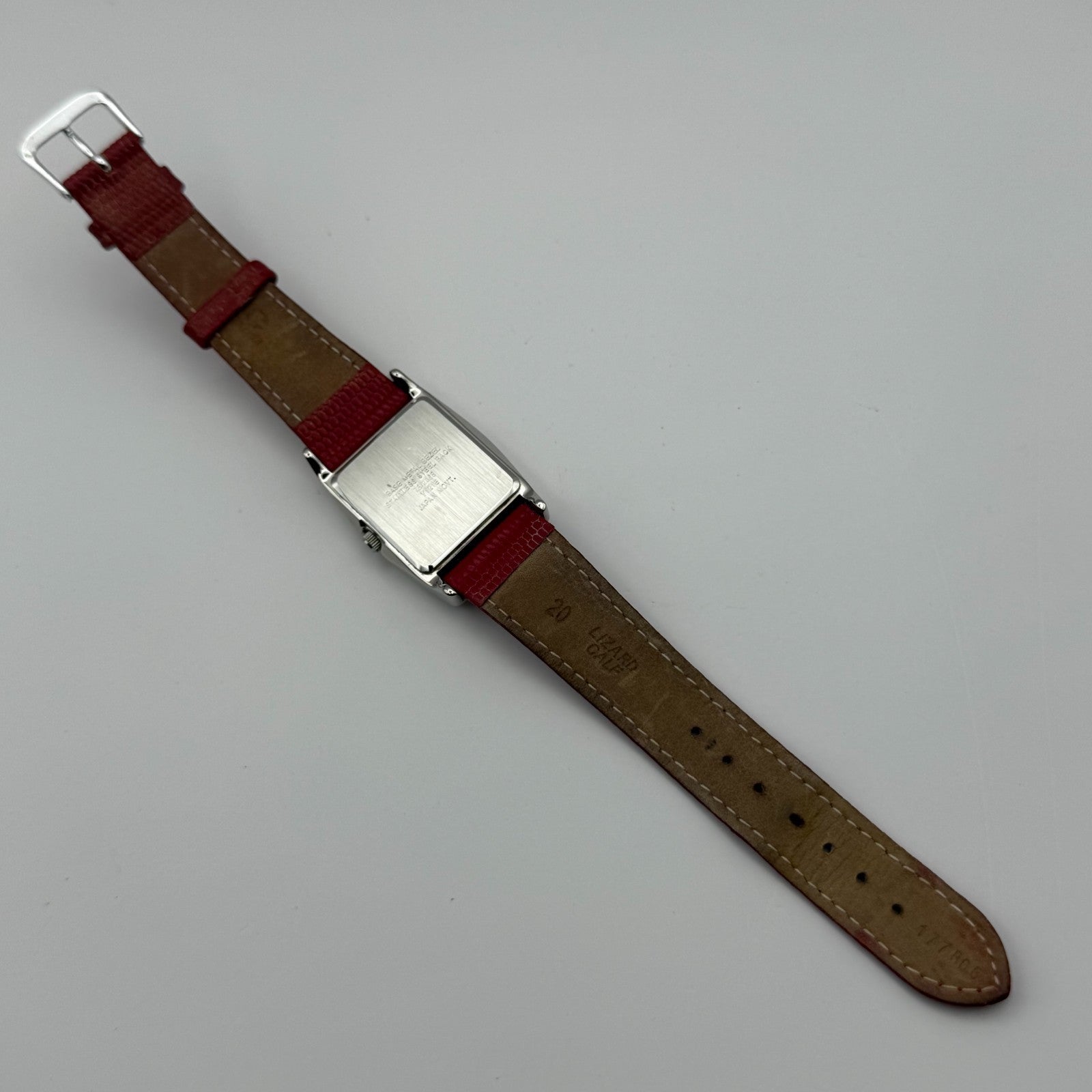 Armitron Now Ladies Quartz Watch Black Dial Red Leather Strap Japan Working 27mm