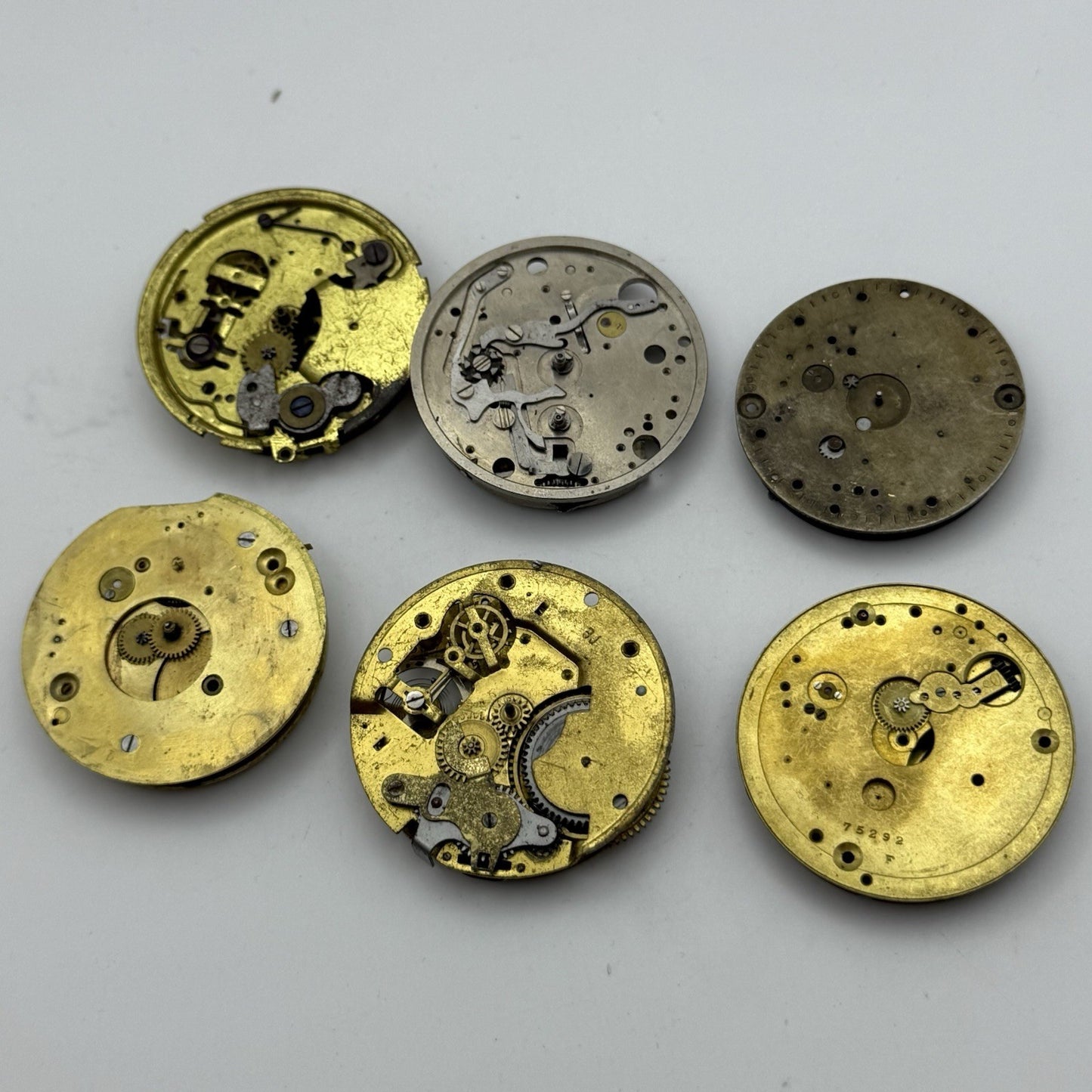 Bundle Mixed Antique / Vintage Pocket Watch Movements Joblot PARTS REPAIR SPARES