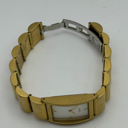 19mm Working Alfex 5301-R-D Plum Design Gold Plated Vintage Quartz Watch 6 Inch