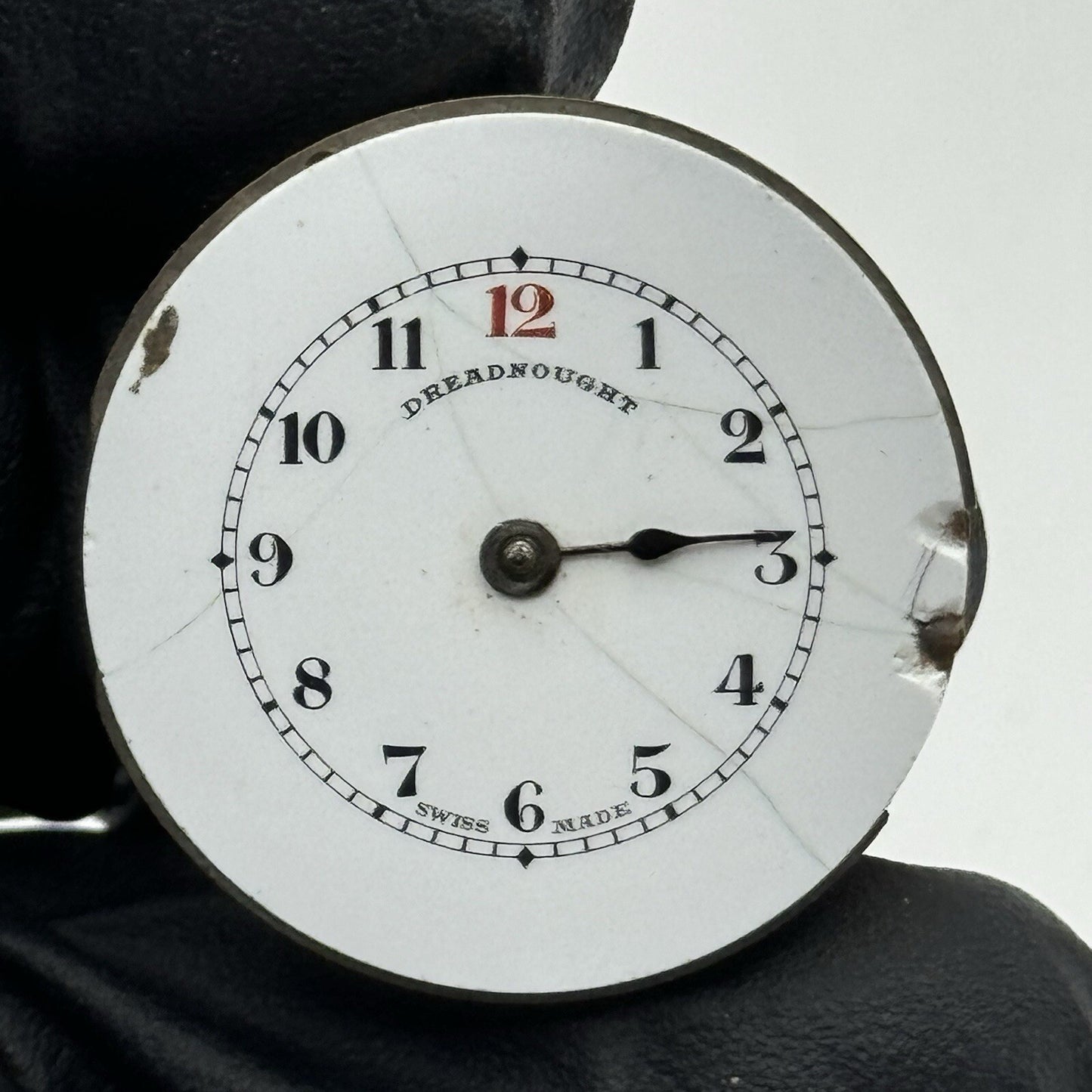 24.9mm Military Dial Dreadnought Watch Movement Swiss Parts Repair Restore