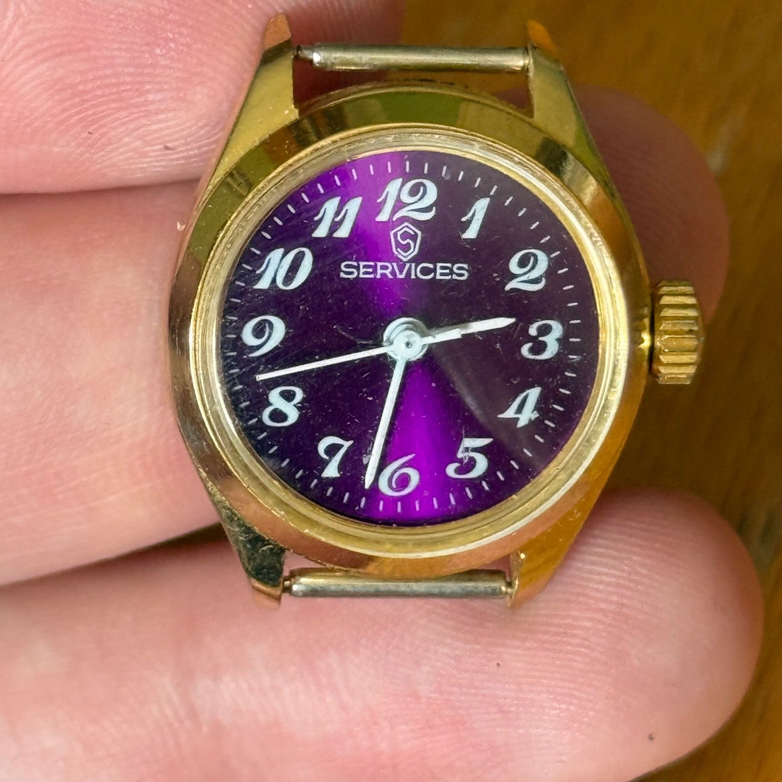 23mm Vintage Services Purple Dial Remex 65 Hong Kong Manual Watch PARTS / REPAIR