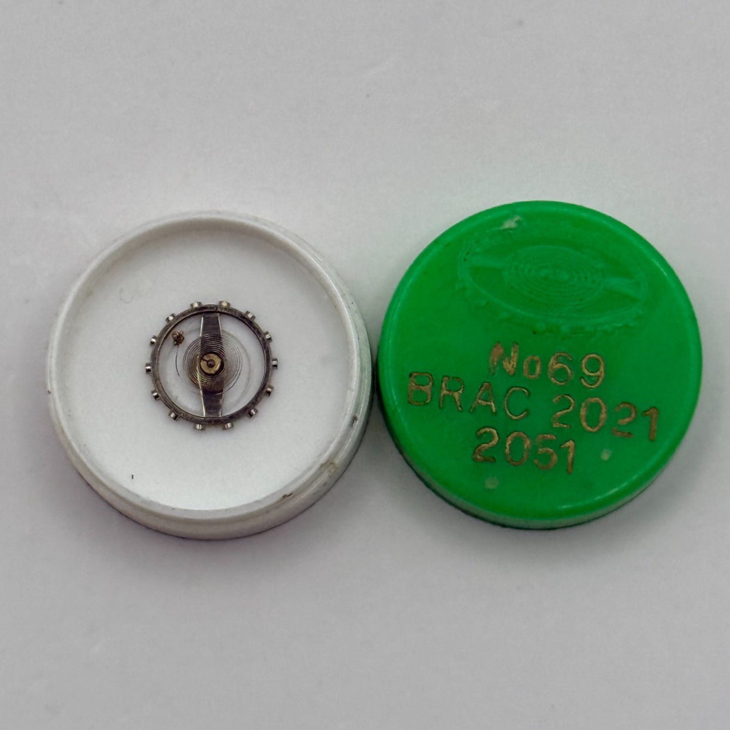 BRAC 2021 2051 Balance Wheel Complete And Spring 69 Watch Movement Parts NOS