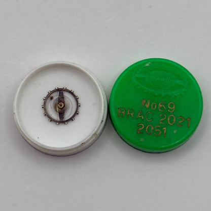 BRAC 2021 2051 Balance Wheel Complete And Spring 69 Watch Movement Parts NOS