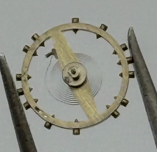 ETA 2410 Balance Wheel Complete And Spring 6 3/4''' Watch Movement Parts NOS