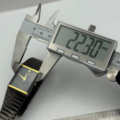 22mm Working Vintage Ladies Citizen CQ Black Dial & Strap Quartz Watch 8 Inches