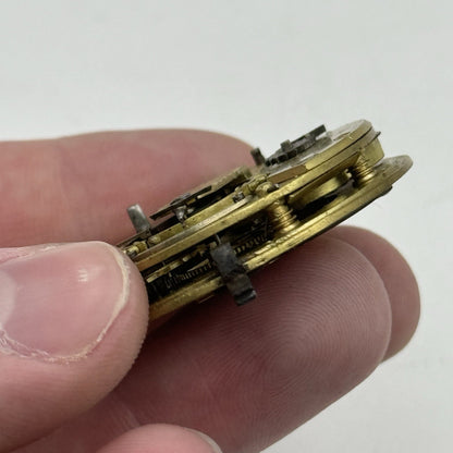 43.3mm Antique Henry Taylor London Quality Fusee Pocket Watch Movement - PARTS