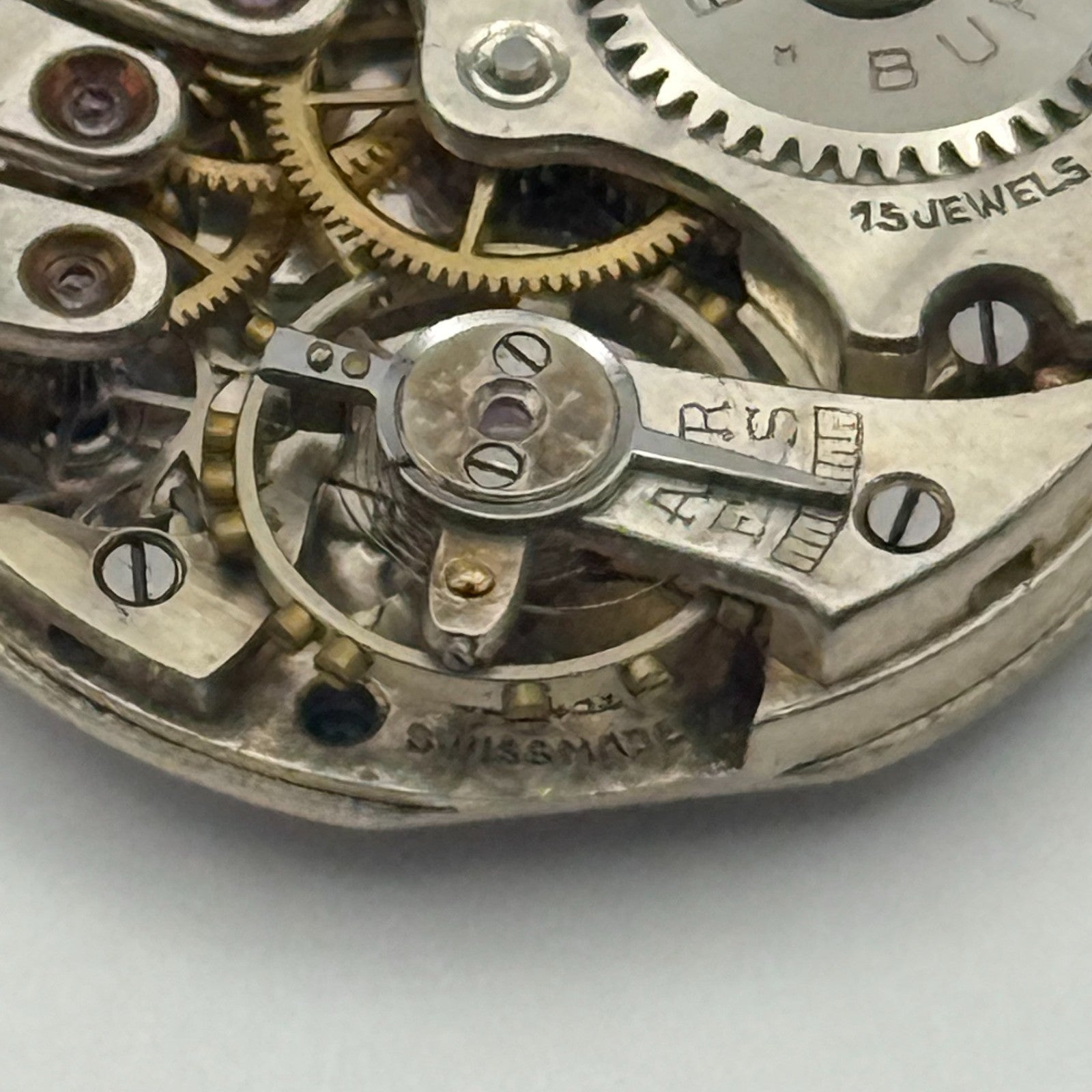 Buren Grand Prix Good Balance Watch Movement Manual Wind Vintage Parts 23.7mm