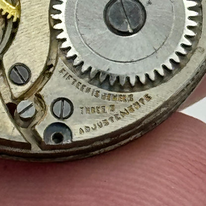 23.6mm Balance Ok 15 Jewels 3 Adj Swiss Vintage Manual Wind Watch Movement PARTS