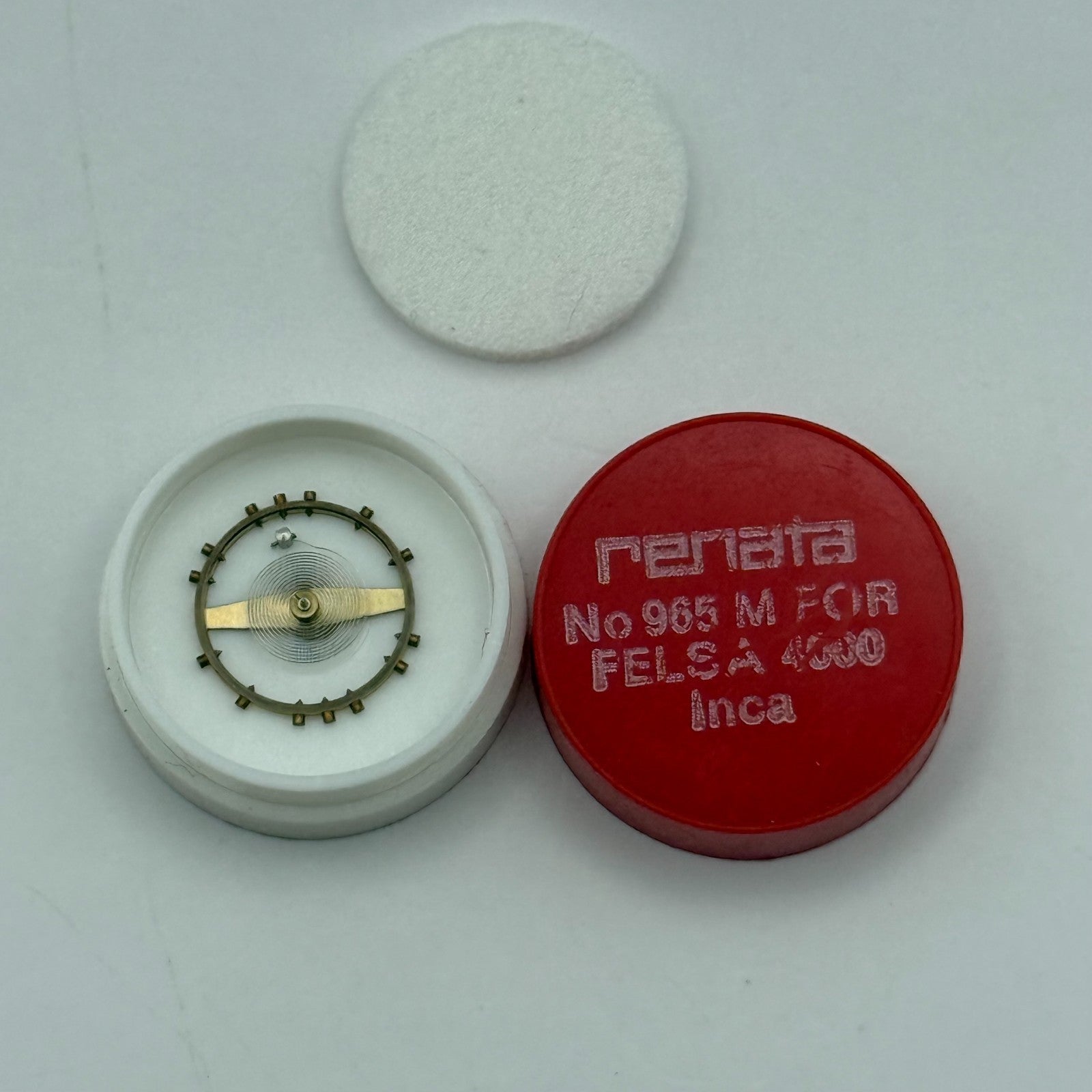 Felsa 4000 Balance Wheel Complete And Spring  965 M Watch Movement Parts NOS