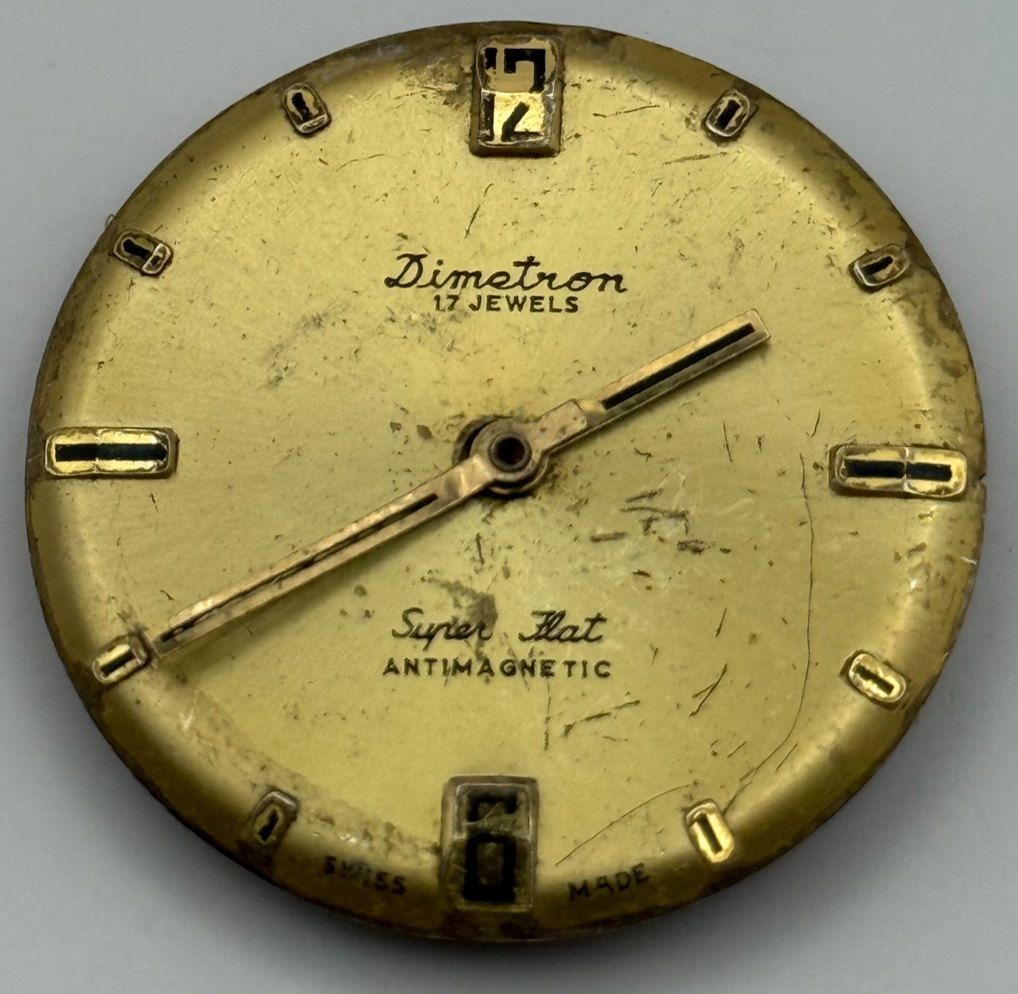 EB 8800 Watch Movement Dimetron Manual Wind Vintage Swiss Parts Repair 26.9mm