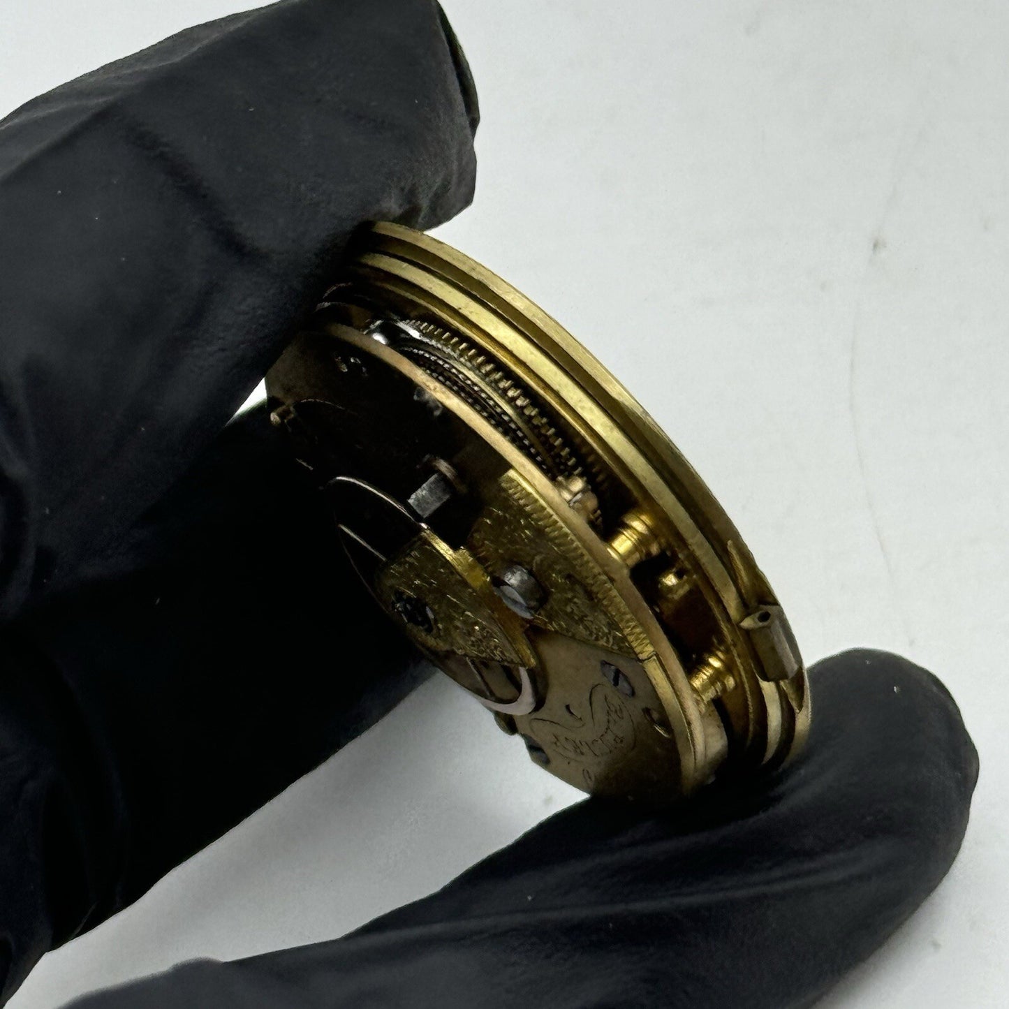 37.7mm Manual Wind Thomas Allen Barnsley Fusee Pocket Watch Movement FOR PARTS