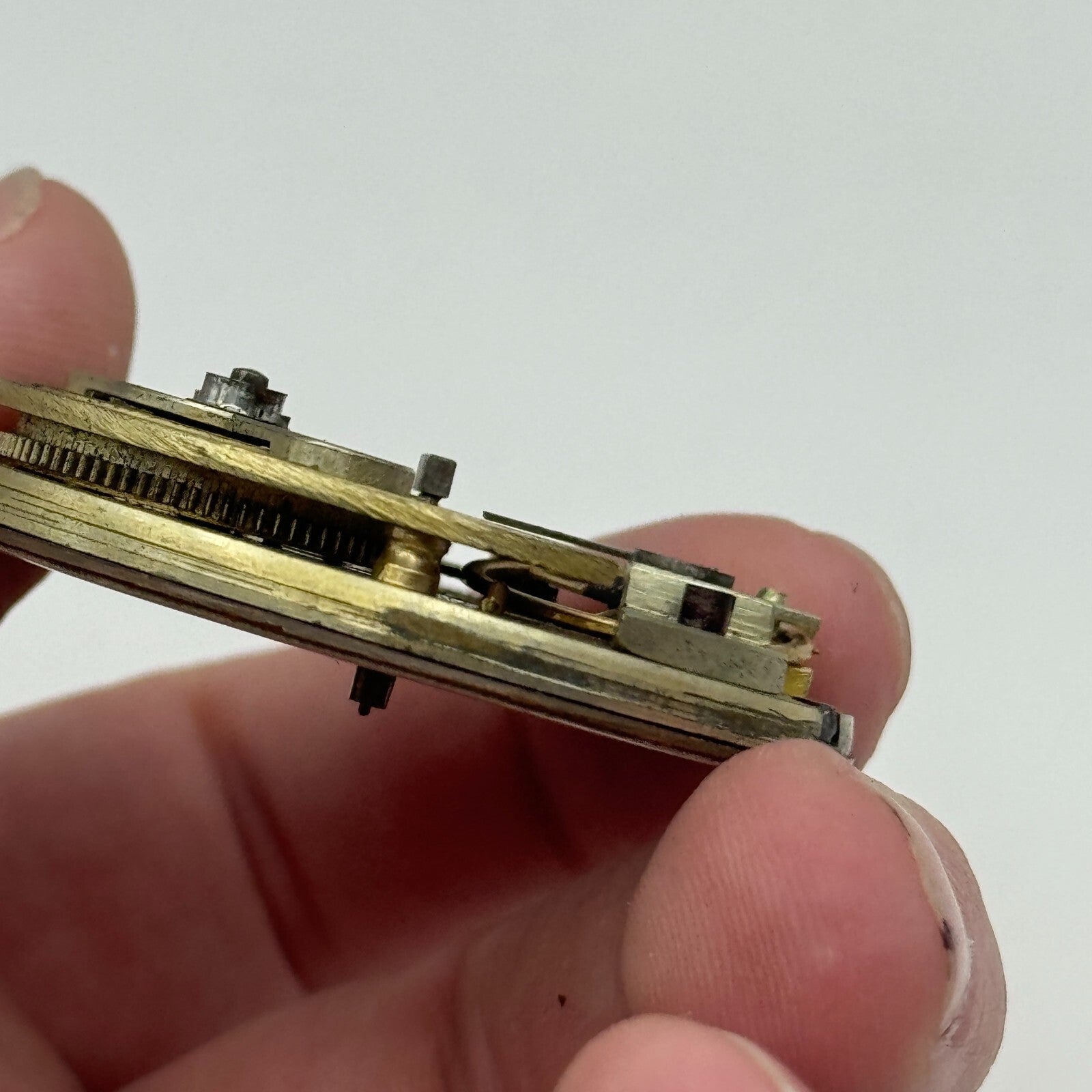 46.4mm Antique Four Pair Jewelled Unique Key Wound Pocket Watch Movement PARTS