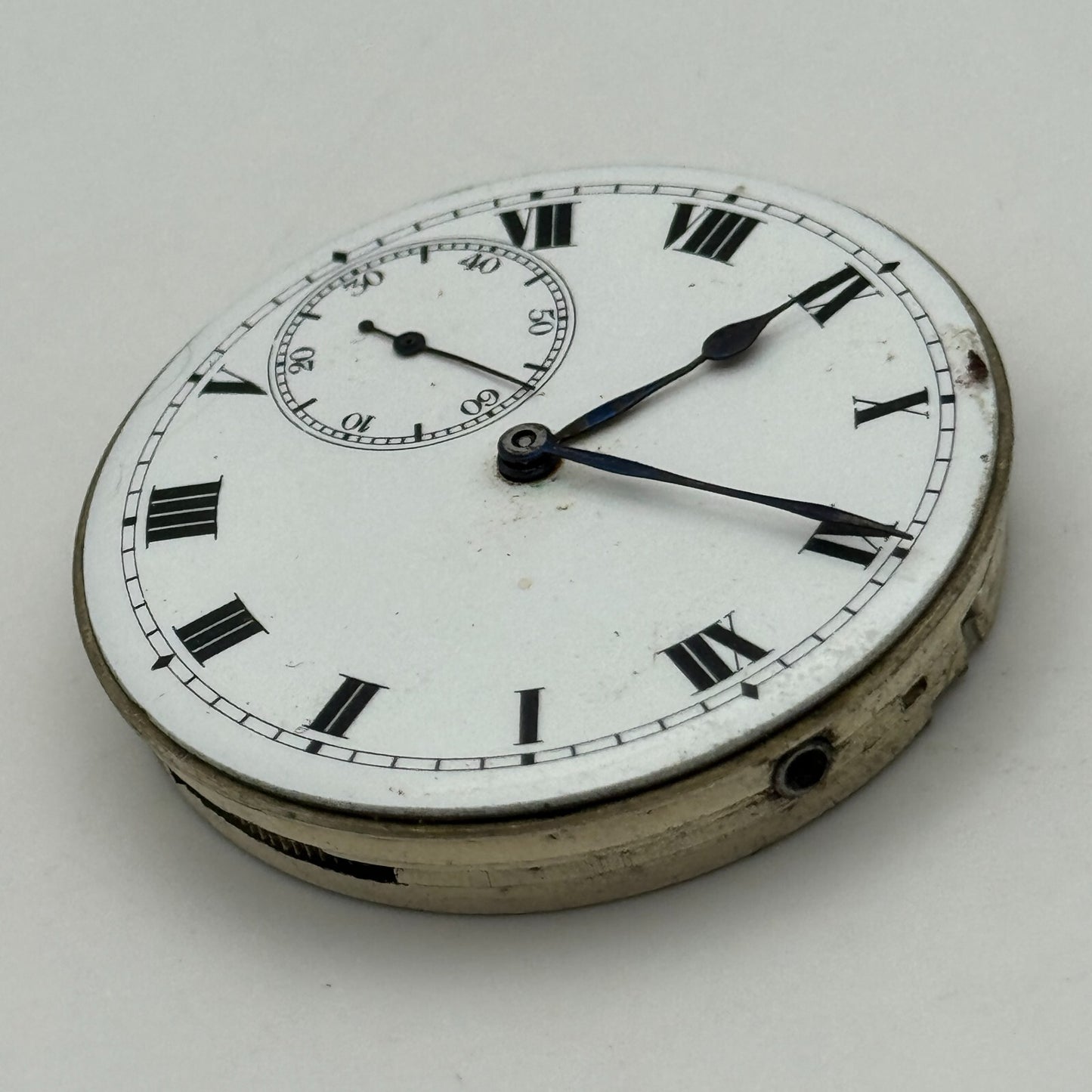 42.9mm Vintage Erlim Swiss Open Face Pocket Watch Movement PARTS REPAIR SPARES